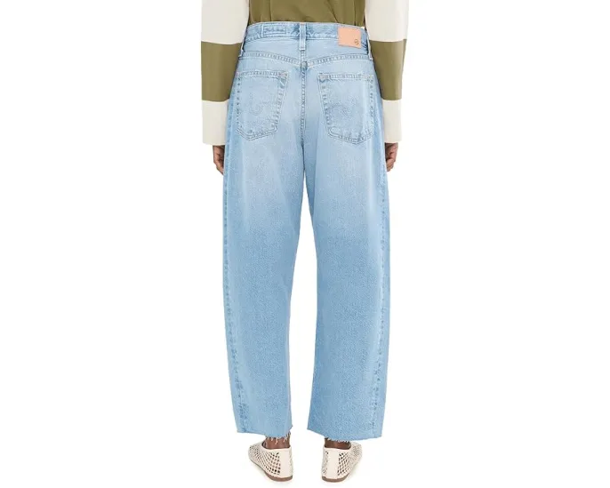 Джинсы AG Jeans Hattie High-Rise Crop Barrel с высокой посадкой и широкой штаниной