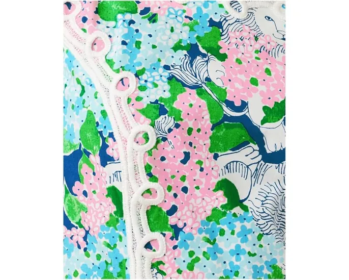 Комбинезон-платье шифт Lilly Pulitzer Salem с кружевом и шлицей