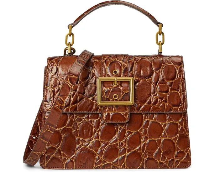 Сумка-сатчел Small Hallie с расширяющимися боками и цепной ручкой Brahmin