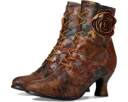 Ботильоны L'Artiste by Spring Step Roselia-flow с бархатным цветком и шнуровкой