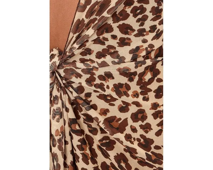 Туника Safari Leopard Stretch Mesh с запахом спереди от BECCA