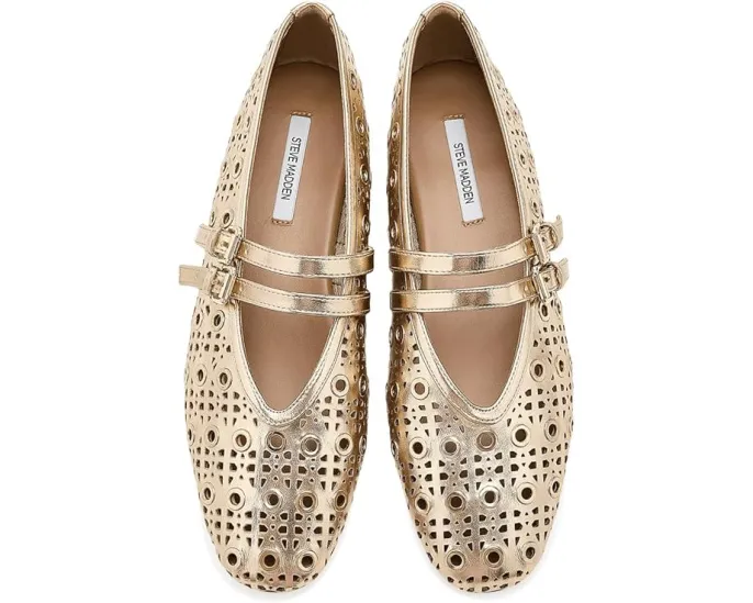 Балетки Steve Madden Lydia-P с тиснением золотой перфорацией