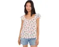 Топ Ariat Lynn с короткими рукавами-фонариками и круглым вырезом