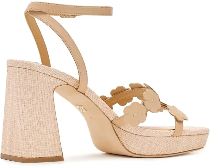 Сандалии Badgley Mischka Waverly на квадратном каблуке с цветочным декором