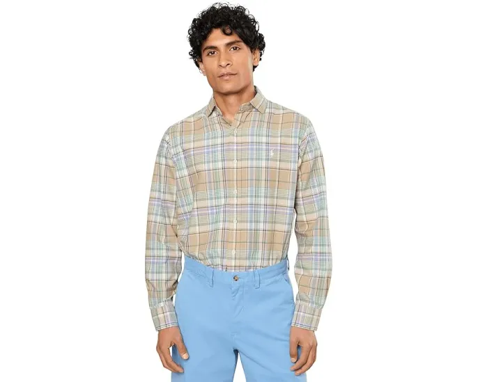 Классическая рубашка Polo Ralph Lauren в клетку с эффектом пике