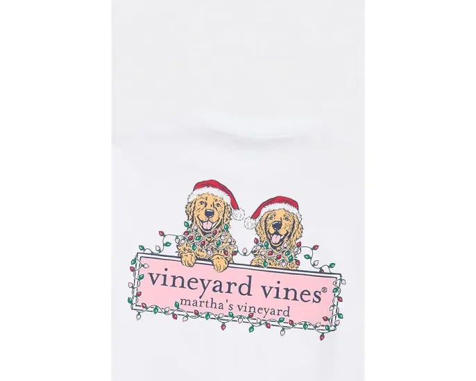 Длинная футболка String Lights Pups с карманом и принтом от Vineyard Vines