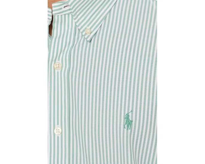 Классическая рубашка поло из хлопка с полосками и стрейчем Polo Ralph Lauren