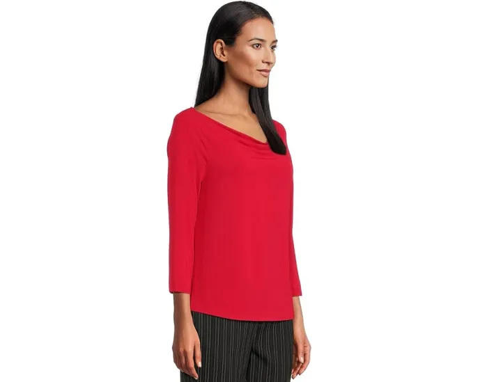 Блуза Liverpool Los Angeles с рукавом три четверти и драпированным вырезом