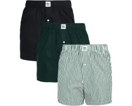 3 пары трусов-боксеров Lacoste из полосатого хлопкового поплина