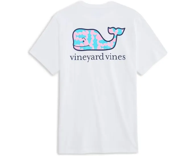 Футболка Vineyard Vines с коротким рукавом и принтом волнистой рыбы и кита