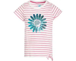 Футболка Hatley Kids с полосками и цветочным принтом и завязкой спереди