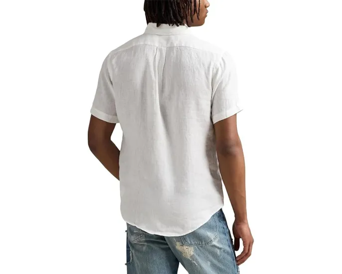 Классическая льняная рубашка Polo Ralph Lauren Ceramic White