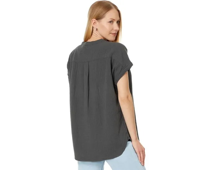 Faherty топ Dream Cotton Gauze Desmond с цветочным принтом и застежкой на пуговицы