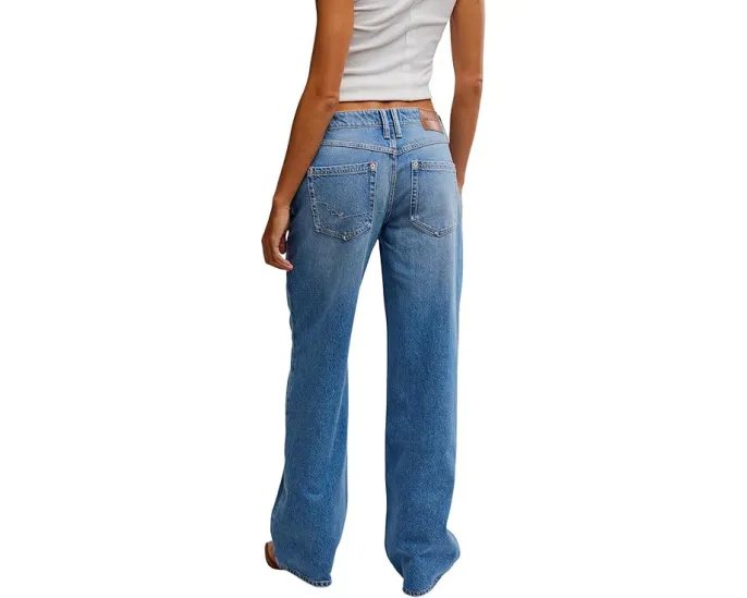 Джинсы Free People Tennessee Low Rise Bf с поясом на шлевках и пятью карманами