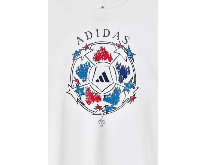 Футболка adidas Kids Usa Soccer с рисунком футбольного мяча из хлопкового джерси