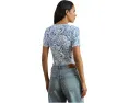 Paisley Stretch Cotton Crewneck Tee