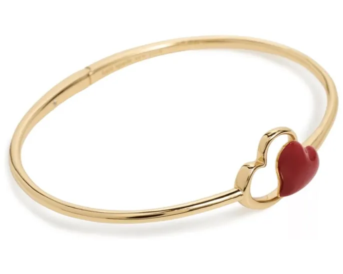 Браслет Metal Hinge от Kate Spade New York с застежкой на кнопку и сердечком