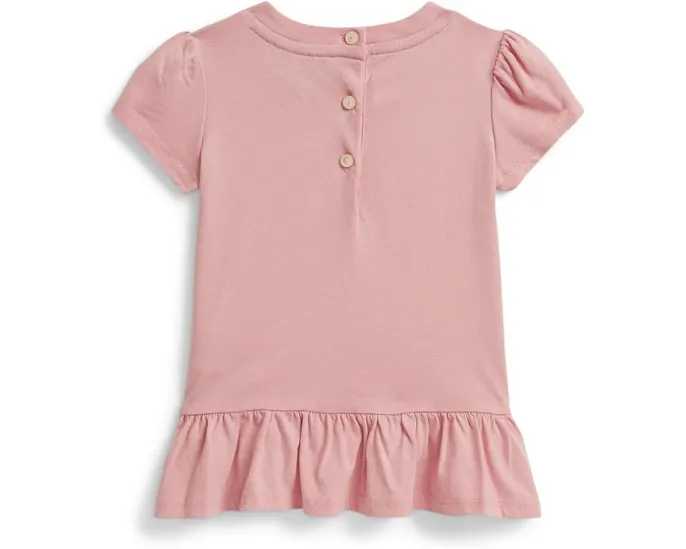 Футболка Polo Bear пеплум для малышей Polo Ralph Lauren