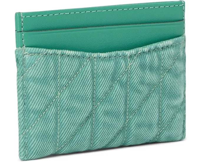 Картхолдер COACH Essential с стежкой из денима и кожи Nappa