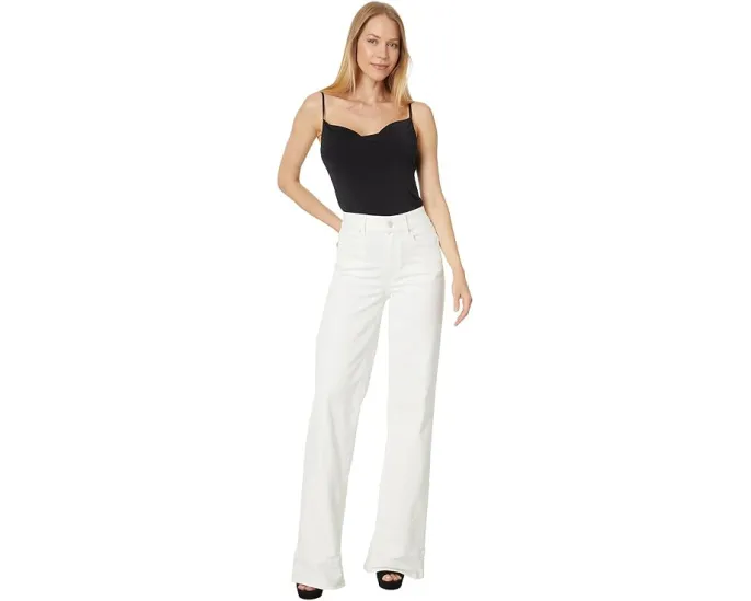 Джинсы Paige Sasha 32" Wide Cuff с прямыми широкими штанинами и высокой посадкой