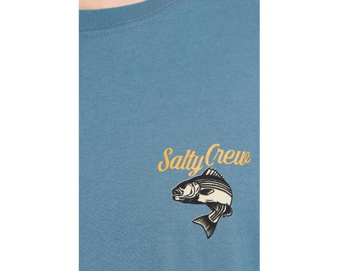 Футболка Striped с длинным рукавом Salty Crew серого цвета