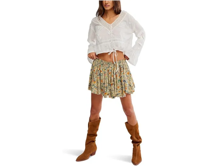 Юбка мини Free People One Third с цветочным принтом и ярусами
