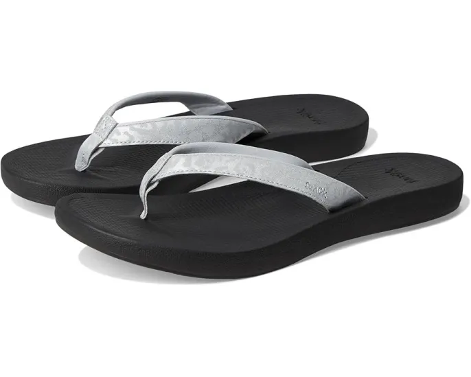 Сандалии Sanuk Cosmic Shores Leopard с металлическим принтом и стелькой из пены Bloom