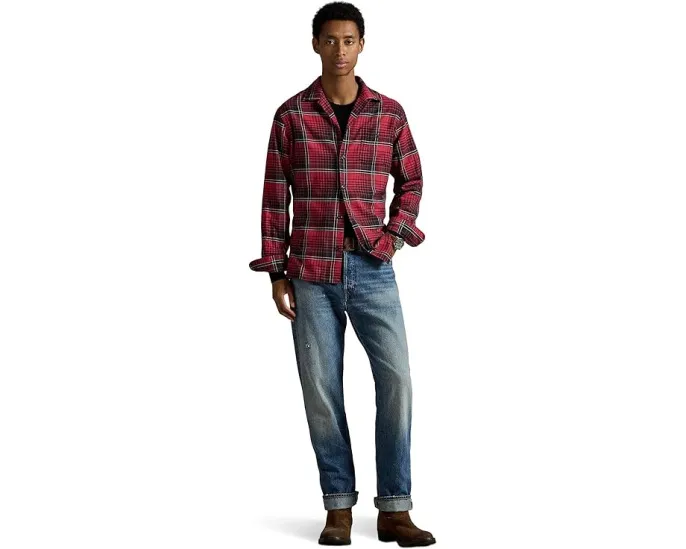 Polo Ralph Lauren рубашка Camp в клетку из вельвета с классическим кроем