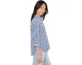 Блуза Madewell Signature Y Neck из поплина с воротником и длинными рукавами
