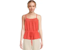 Michael Stars топ с запахом и кружевной отделкой