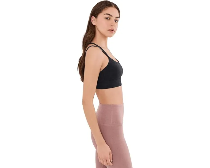 Beyond Yoga топ Spacedye Back To It Strappy Bra облачно-белого цвета