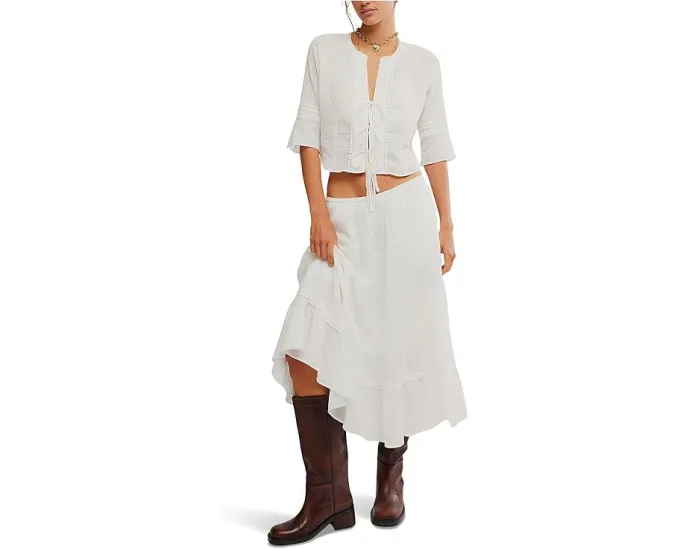 Комплект Free People Bright Side с вышивкой и завязками