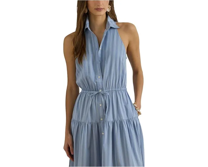 Платье-рубашка Lauren Ralph Lauren Striped Broadcloth с поясом
