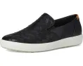 Кроссовки ECCO Soft 7 Woven Slip-On 3.0 с эластичными вставками и кожаным верхом