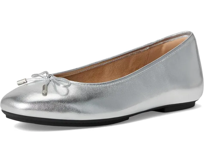 Балетки FitFlop Delicato Bow из металлизированной кожи