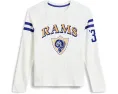 Футболка NFL Los Angeles Rams с полосатым воротом (Little Kid/Big Kid)