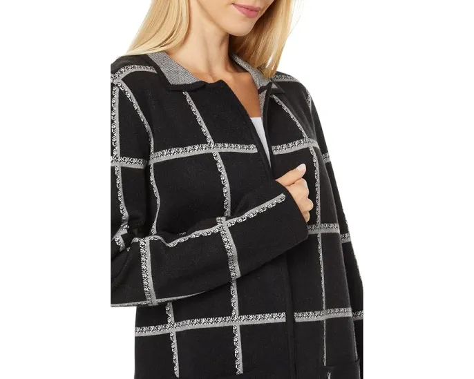 Кардиган Hatley Sweater Blazer в клетку с накладными карманами