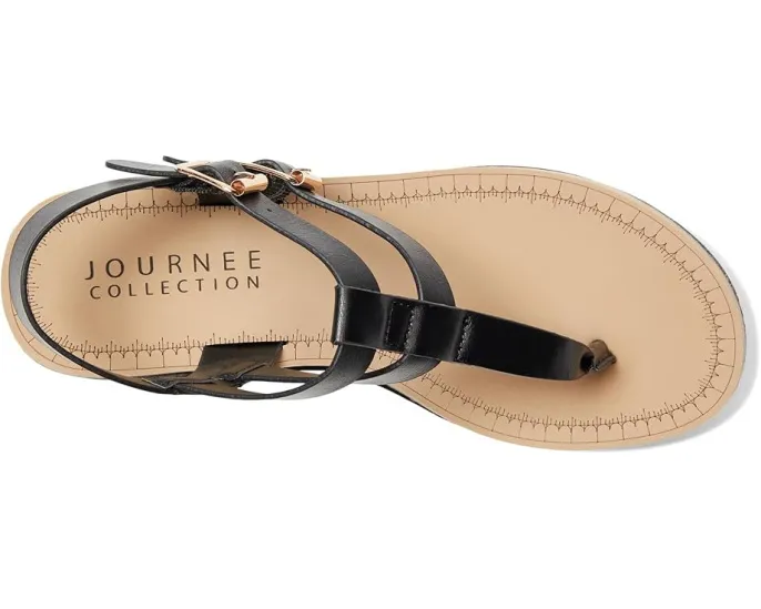 Сандалии Bianca на танкетке с Т-образным ремешком и пряжкой