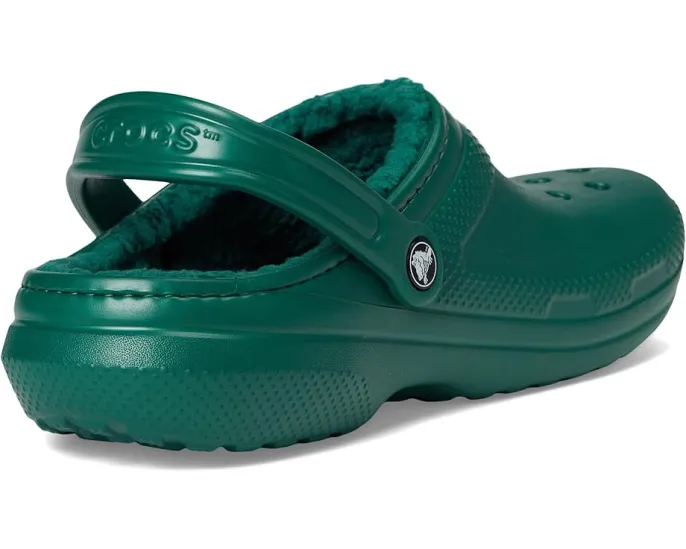 Классические утепленные кроксы Crocs с искусственным мехом и регулируемым ремешком