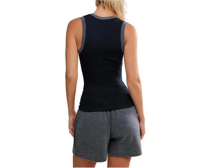 Майка Longer Days Tank от Free People с ребристой структурой