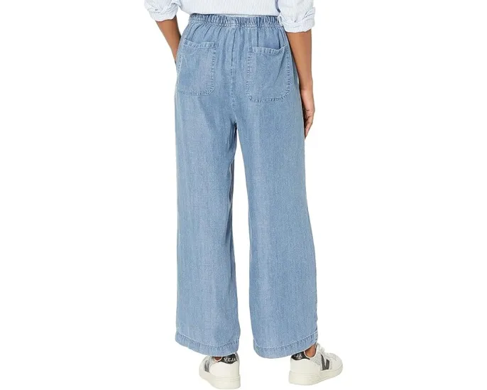 Джинсовые брюки Splendid Angie с завязками на талии и расклешенным низом