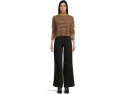 Свитер Madewell Pine Stripe Wool Waffle Stripe с воротником-водолазкой и рельефным узором