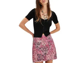 Юбка мини Darla Quilted с цветочным принтом и стеганой текстурой Free People