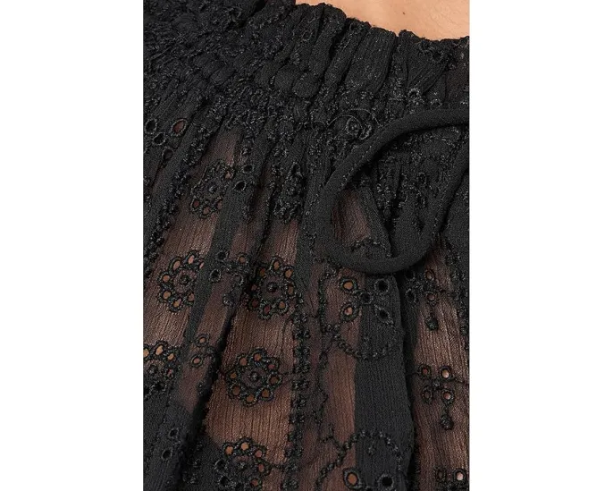 Топ Madewell Nayla Lace с кружевом и рюшами в богемном стиле