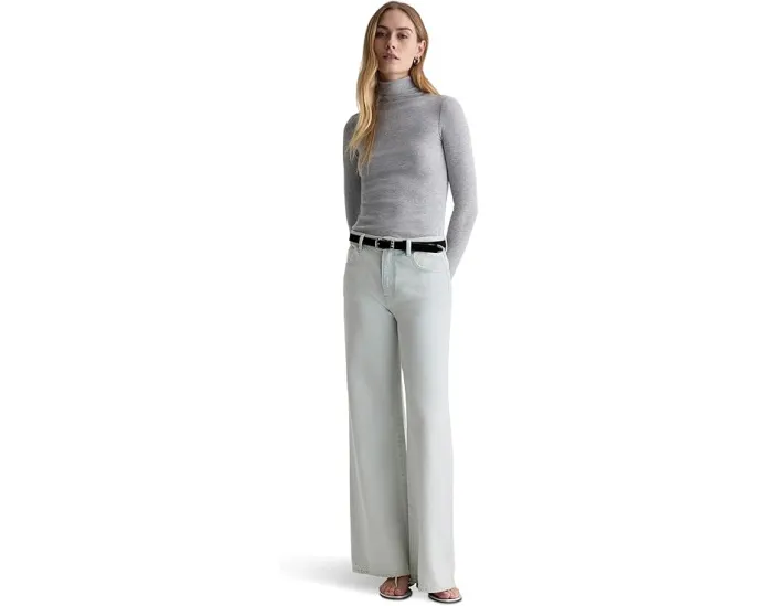 Джинсы Saige Mid-Rise Wide Leg AG Jeans в Luminance со свободной посадкой