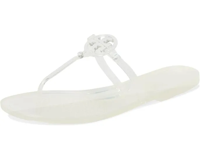 Босоножки-сланцы Mini Miller Jelly Tory Burch с прозрачным верхом