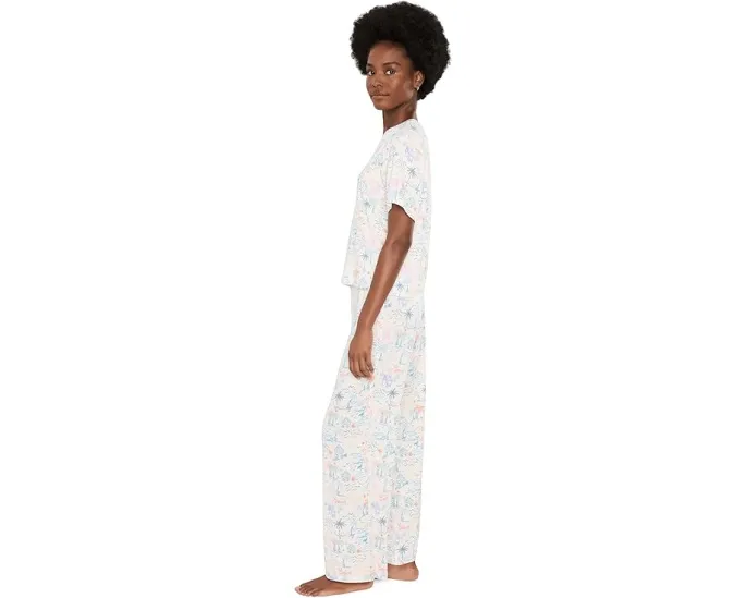 Комплект футболки и брюк All American Tee Pants Set HONEYDEW с листовым принтом