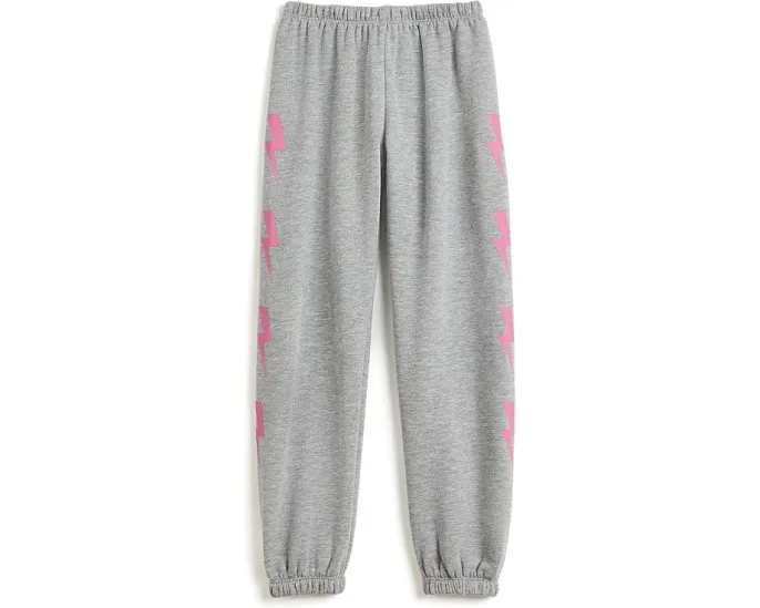 Chaser Kids Vintage Fleece Slim Slouchy джоггеры для маленьких детей с розовыми молниями