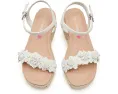 Детские сандалии Steve Madden Kids Dori с цветочными аппликациями и подошвой в стиле эспадрилий