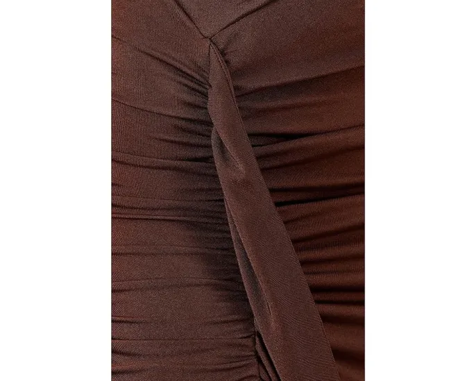 Миди-платье Avec Les Filles без рукавов из джерси с драпировкой